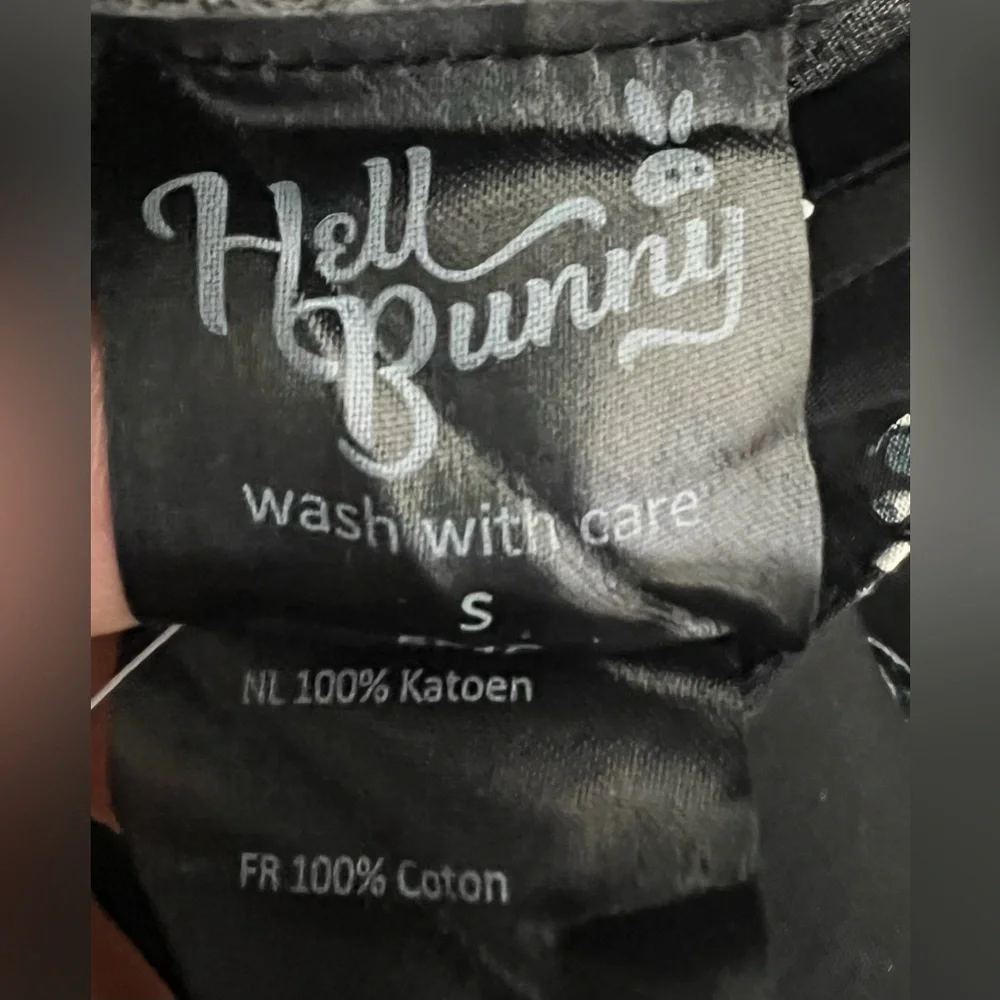 Hell Bunny Retro Butterfly Floral Pleated Midi Skirt Black Cotton Vintage Pinup